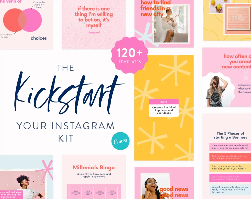 kickstart your Instagram kit for canva 1